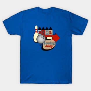 Retro Bowling Sign T-Shirt